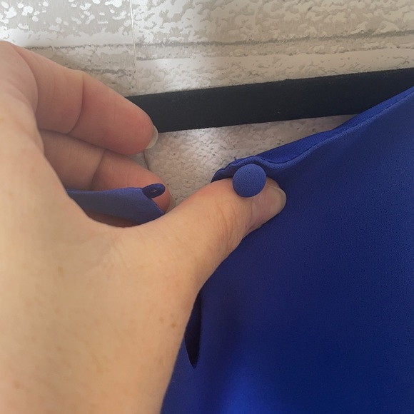 NWT Naked Zibra Blue Off the Shoulder Ruffle Dress - Picture 8 of 14